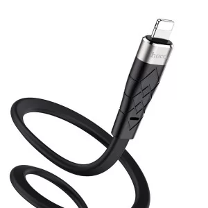 Кабель Hoco X53 Angel Silicone Charging Data Cable Lightning 2.4A (1м) [Black]